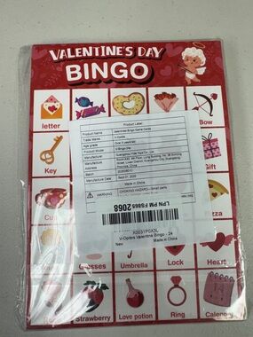 Valentine's Day Bingo Game Cards - Red 24 boards all new with play pieces